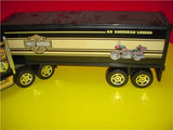 Buddy L Harley Davidson Racing Semi Tractor Trailer Vintage Used Toy COLLECTIBLE (wayne)