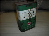 TEXACO OUTBOARD SAE 30 QUART VINTAGE EMPTY TIN CAN USED COLLECTIBLE (c58-oil7C)