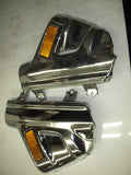 GOLDWING GL1800 LEFT RIGHT CHROME FRONT CALIPER FENDER COVER PAIR USED 102317-71 (F4)