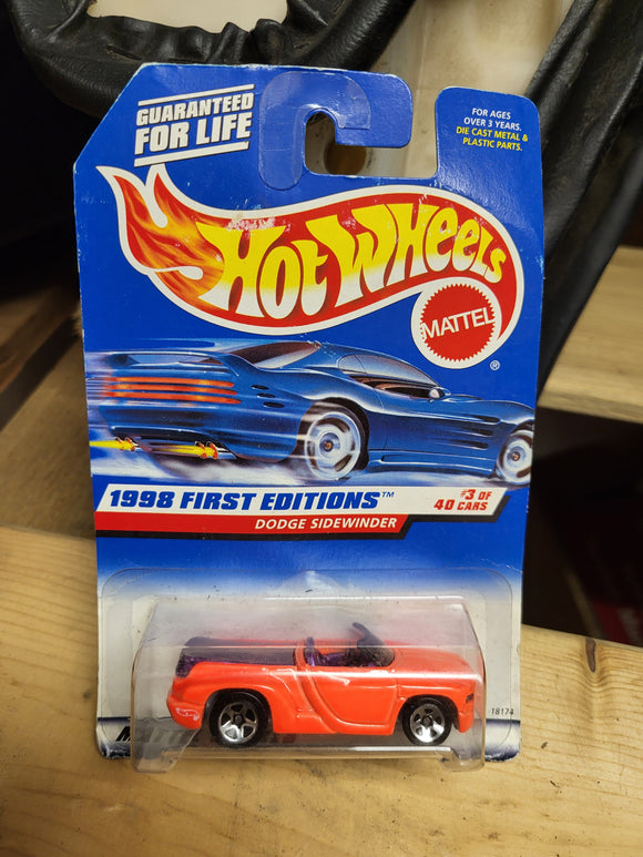 #634 DODGE SIDEWINDER Vintage New Hot Wheels Car COLLECTIBLE TOY (M15)