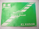 1993 KLX650R KLX650A1 FACTORY OEM KAWASAKI OWNERS MANUAL BOOK (blue-5)