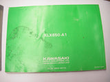 1993 KLX650R KLX650A1 FACTORY OEM KAWASAKI OWNERS MANUAL BOOK (blue-5)