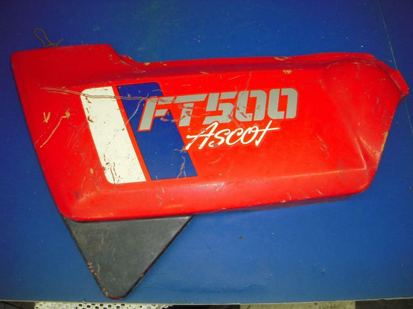 1982 FT500 ASCOT HONDA LEFT Side Cover USED SC-445 (L-TOP)