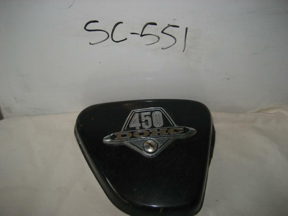 1973 CB450 HONDA RIGHT Side Cover USED SC-551 (L-TOP)