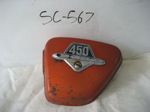 1967 CB450 HONDA LEFT Side Cover USED SC-567 (L-TOP)