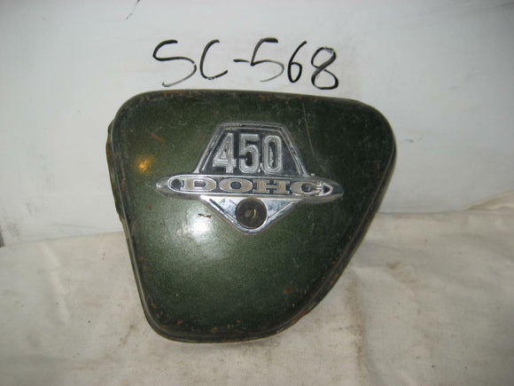 1967 CB450 HONDA LEFT Side Cover USED SC-568 (L-TOP)