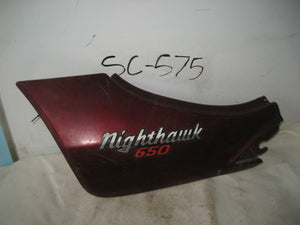 1983 CB650SC NIGHTHAWK HONDA LEFT Side Cover USED SC-575 (L-TOP)