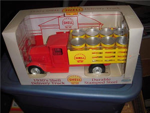 1930'S SHELL BARREL DELIVERY TRUCK STAMPED STEEL TOY NEW COLLECTIBLE (TS-A2)