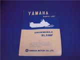 1974 SL338F SL-338 YAMAHA SNOWMOBILE USED PARTS MANUAL BOOK (man-g)