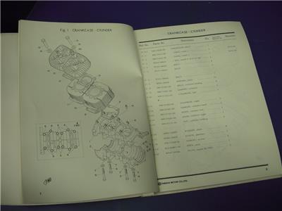 1974 SL338F SL-338 YAMAHA SNOWMOBILE USED PARTS MANUAL BOOK (man-g)