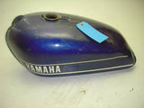 1975 Yamaha TX500 TX 500 FUEL GAS TANK Blue USED T-144 DONN B-10