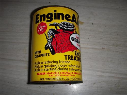 SOLDER SEAL ENGINE AID M25-32 TIN QUART VINTAGE FULL CAN NEW COLLECTIBLE (c53-oil1c)