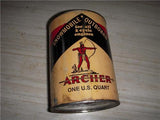 ARCHER SNOWMOBILE OUTBOARD 2 CYCLE OIL TIN QUART VINTAGE FULL CAN NEW COLLECTIBLE (c53-oil1d)