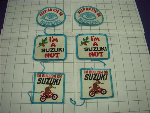 SUZUKI (6) NUT KEEP EYE ON VINTAGE MOTORCYCLE jacket jeans coat PATCH New DKP-25 COLLECTIBLE (red112)