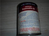 AMERICAN SNOWMOBILE 2 CYCLE OIL TIN QUART VINTAGE FULL CAN NEW COLLECTIBLE (c53-oil1e)