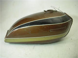 1974-77 KZ400 400 KAWASAKI FUEL GAS TANK ROOTBEER BROWN USED FO-1112 (Donn A5)