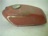 1970-71 F5 350 BIGHORN KAWASAKI FUEL GAS TANK RED USED FO-1132 (donn a11)