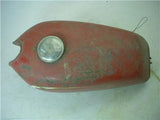 1970-71 F5 350 BIGHORN KAWASAKI FUEL GAS TANK RED USED FO-1132 (donn a11)