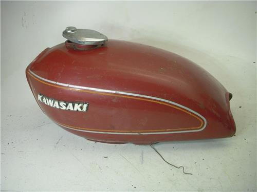 1974-77 KZ400 400 KAWASAKI FUEL GAS TANK RED USED FO-1113 (donn a5)