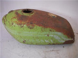 1970-71 F5 350 BIGHORN KAWASAKI FUEL GAS TANK LIME RUSTY USED FO-1130 (donn a11)