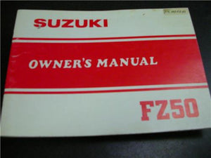 1979-83 SUZUKI FZ50 OWNERS MANUAL BOOK 99011-02423 (blue-3)