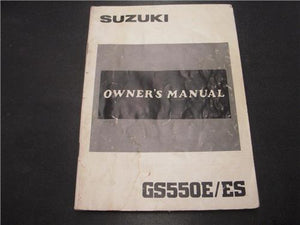 1985 Suzuki GS550e GS550es GS550 Factory Owners Manual BOOK (blue-3)