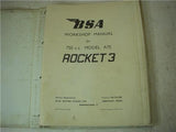 1969 BSA A75 Rocket 3 Workshop Manual British Binder used BOOK (man-F2)