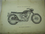 1960's Triumph 6T Thunderbird TR6 Trophy Bonneville Workshop Manual Binder used BOOK (man-F2)