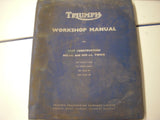 1960's Triumph 350 500 twins T100 T90 5Ta 3TA Workshop Manual used Binder BOOK (man-F2)