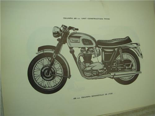 1969 Triumph TR6 650 Trophy T120 Bonneville Workshop Manual Binder used BOOK (man-F2)