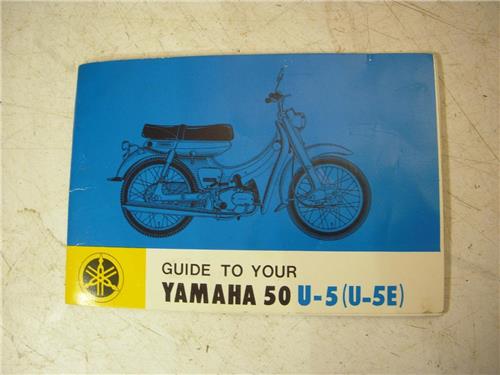 1967 Yamaha U5 U5E U-5 U-5E 50cc Moped Scooter Owners Manual BOOK (blue-2)