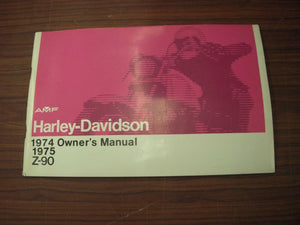 1974 Z-90 AMF Harley Davidson OWNERS MANUAL used BOOK (blue-4)