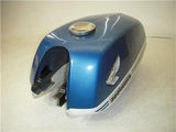 1968 Honda CB350 CB 350 Blue White Fuel Gas Tank used 101122-12 (DONN b4)