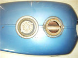 1968 Honda CB350 CB 350 Blue White Fuel Gas Tank used 101122-12 (DONN b4)