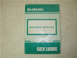 1991 Suzuki GSX1100G GSX 1100 G Owners Manual USED 101122-03 (D2)