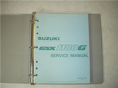 1991 Suzuki GSX1100G GSX 1100 G Service Manual Binder USED 101122-04 (D2)