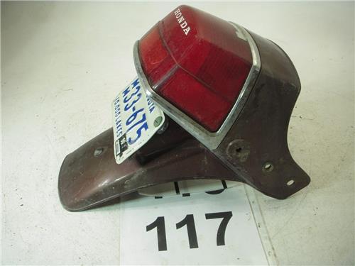 Used 1978-81 CX500 DELUXE 500 HONDA Rear Seat Cowl Tail Light Section used Tail-117 (Checkered)