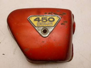 1970 Honda CB450 1970 Red Right Side Cover with Emblem Used 1211-24 (a68)