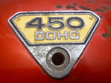 1970 Honda CB450 1970 Red Right Side Cover with Emblem Used 1211-24 (a68)