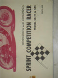 MANUAL 1965 Harley Davidson Sprint Competition Racer Specs Manual Book used 121521-24 (check E)