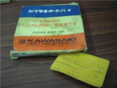 1970-71 F5 BIGHORN 350 NOS KAWASAKI PISTON RINGS STANDARD SIZE 13008-024 (RED718)