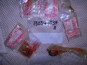 13034-034 1974-01 KE100 KM100 MC1 NOS Kawasaki BEARING LARGE END (3) (RED130)