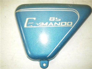 1975 Norton Commando 750 850 Left Side Cover BLUE used 120722-14 (M31)