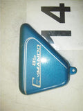 1975 Norton Commando 750 850 Left Side Cover BLUE used 120722-14 (M31)