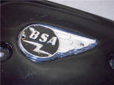 Vintage 1965-66 BSA Scrambler 650 Left Side Cover Black w/emblem used 120722-22 (M31)