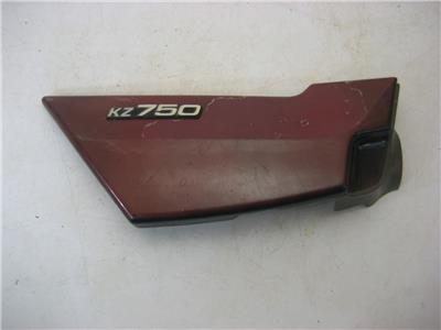 SIDE COVER 1977 KZ750 Twin 750 KAWASAKI Used Right Side Cover Burgundy 40718-21 (a67)