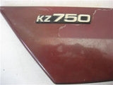 SIDE COVER 1977 KZ750 Twin 750 KAWASAKI Used Right Side Cover Burgundy 40718-21 (a67)