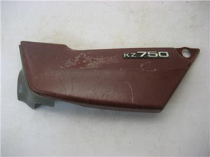 1979-81 KZ750 B LTD KAWASAKI Used Left Side Cover Burgundy 40718-22 (a67)