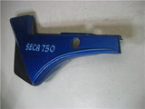 SIDE COVER 1982 XJ750RJ 750 Seca YAMAHA Used Left Side Cover Blue Repaint 40718-36 (a67)