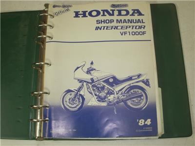 MANUAL 1984 Honda VF1000F Used Service Manual in 3 Ring Binder 42718-15 (man-c)